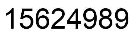 Number 15624989 black image