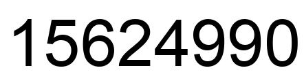 Number 15624990 black image