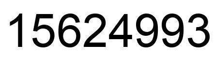 Number 15624993 black image