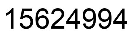 Number 15624994 black image