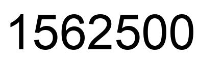 Number 1562500 black image