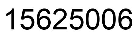 Number 15625006 black image