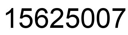 Number 15625007 black image