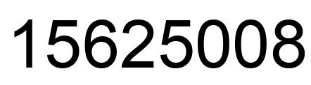 Number 15625008 black image