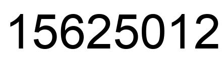Number 15625012 black image