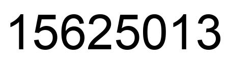 Number 15625013 black image