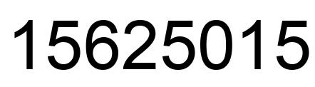 Number 15625015 black image