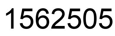 Number 1562505 black image