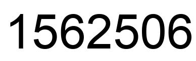 Number 1562506 black image