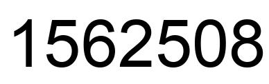 Number 1562508 black image