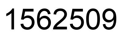 Number 1562509 black image