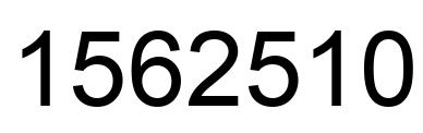 Number 1562510 black image