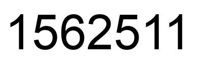 Number 1562511 black image