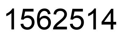 Number 1562514 black image