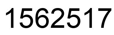 Number 1562517 black image