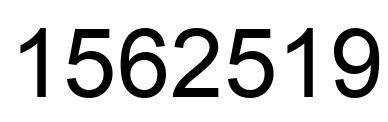 Number 1562519 black image
