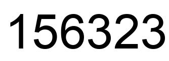 Number 156323 black image