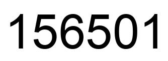 Number 156501 black image