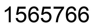 Number 1565766 black image