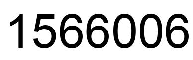 Number 1566006 black image