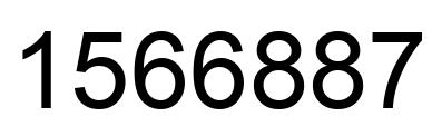 Number 1566887 black image