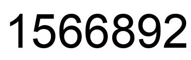 Number 1566892 black image