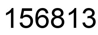 Number 156813 black image