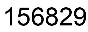 Number 156829 black image