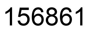 Number 156861 black image
