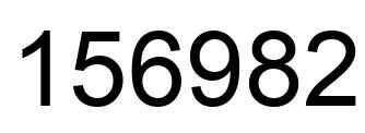 Number 156982 black image