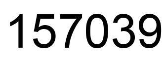 Number 157039 black image