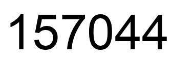 Number 157044 black image