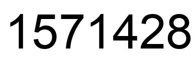 Number 1571428 black image