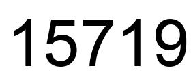 Number 15719 black image