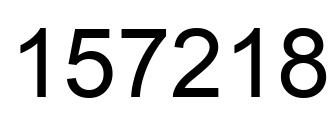 Number 157218 black image