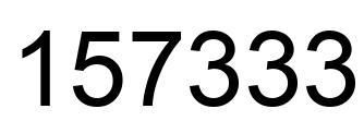 Number 157333 black image