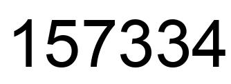 Número 157334 imagen negro