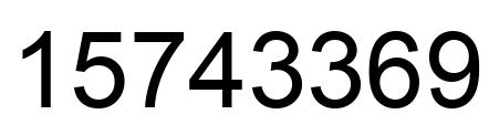 Número 15743369 imagen negro