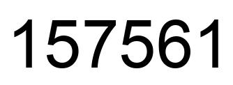 Número 157561 imagen negro