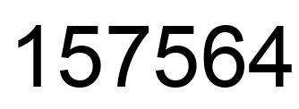 Número 157564 imagen negro