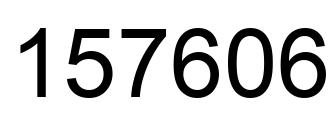 Number 157606 black image