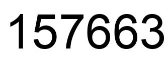 Number 157663 black image