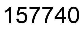 Número 157740 imagen negro