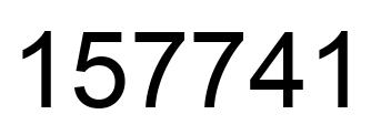 Número 157741 imagen negro