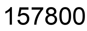 Number 157800 black image
