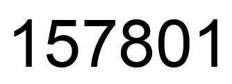 Number 157801 black image