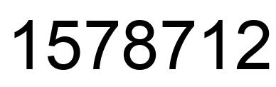 Número 1578712 imagen negro