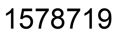 Número 1578719 imagen negro