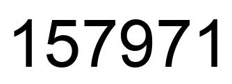 Number 157971 black image