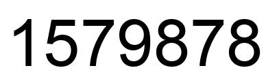 Número 1579878 imagen negro